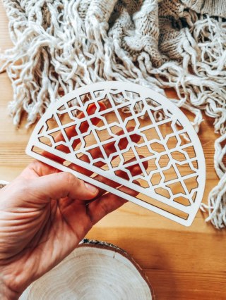 Półkole - Mandala 07 - (półmandala do makramy makrama wisząca baza do łapacza łapacz mandala)