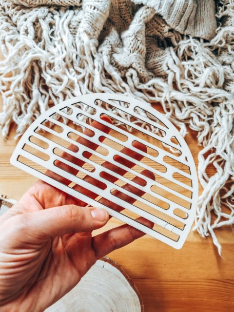 Półkole - Mandala 08 - (półmandala do makramy makrama wisząca baza do łapacza łapacz mandala)