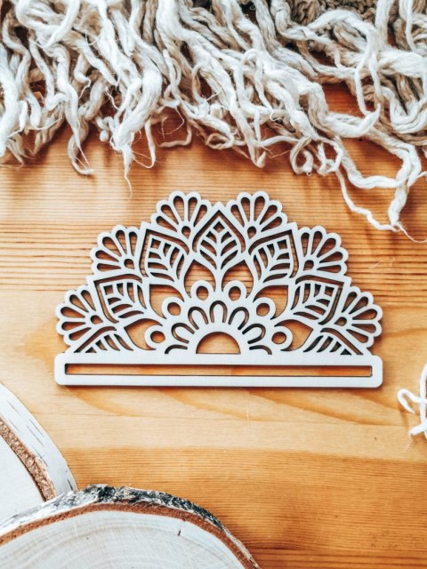 Półkole - Mandala 09 - (półmandala do makramy makrama wisząca baza do łapacza łapacz mandala)