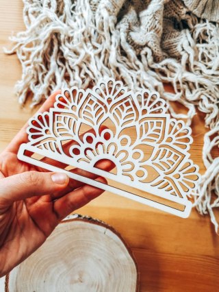 Półkole - Mandala 09 - (półmandala do makramy makrama wisząca baza do łapacza łapacz mandala)