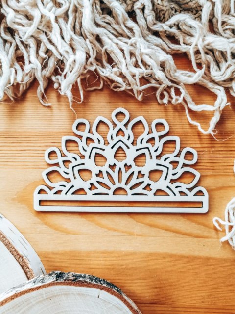 Półkole - Mandala 10 - (półmandala do makramy makrama wisząca baza do łapacza łapacz mandala)