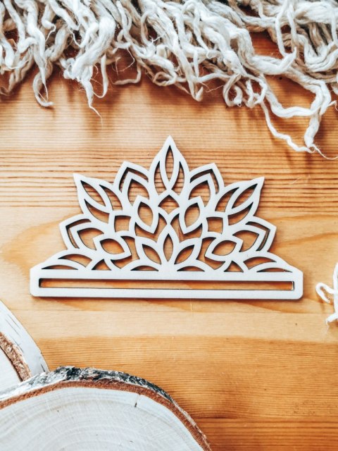 Półkole - Mandala 11 - (półmandala do makramy makrama wisząca baza do łapacza łapacz mandala)