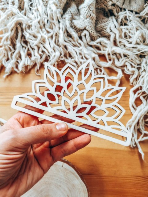 Półkole - Mandala 11 - (półmandala do makramy makrama wisząca baza do łapacza łapacz mandala)