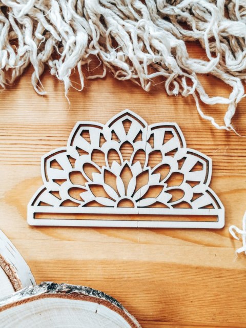 Półkole - Mandala 12 - (półmandala do makramy makrama wisząca baza do łapacza łapacz mandala)