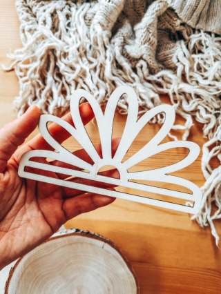 Półkole - Mandala 13 - (półmandala do makramy makrama wisząca baza do łapacza łapacz mandala)