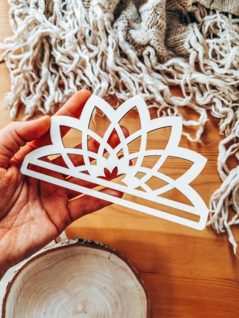 Półkole - Mandala 14 - (półmandala do makramy makrama wisząca baza do łapacza łapacz mandala)