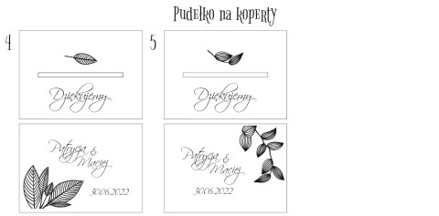Pudełko na koperty - Botanical (5 wzorów)