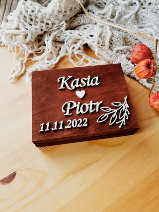 Pudełko na obrączki - Gałązki 01