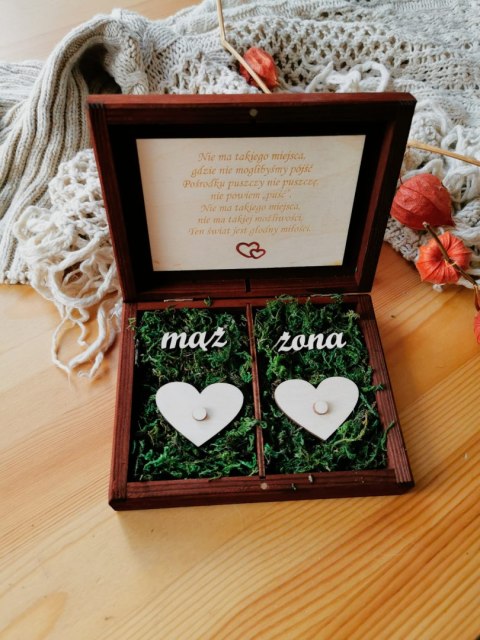 Pudełko na obrączki - Gałązki 01