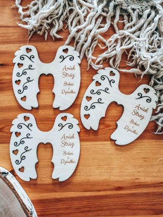 Skrzydła (12cm) (3szt) ANIOŁ STRÓŻ mix dla Babci i Dziadka - kształt M-03 ażur 03 - - - (skrzydełka do aniołka, anioła, anioła, 