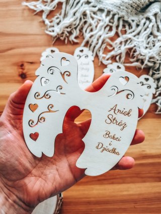 Skrzydła (12cm) (3szt) ANIOŁ STRÓŻ mix dla Babci i Dziadka - kształt M-03 ażur 03 - - - (skrzydełka do aniołka, anioła, anioła, 