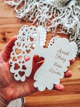 Skrzydła (12cm) (3szt) ANIOŁ STRÓŻ mix dla Babci i Dziadka - kształt M-05 - - - (skrzydełka do aniołka, anioła, aniołek, anioł, 