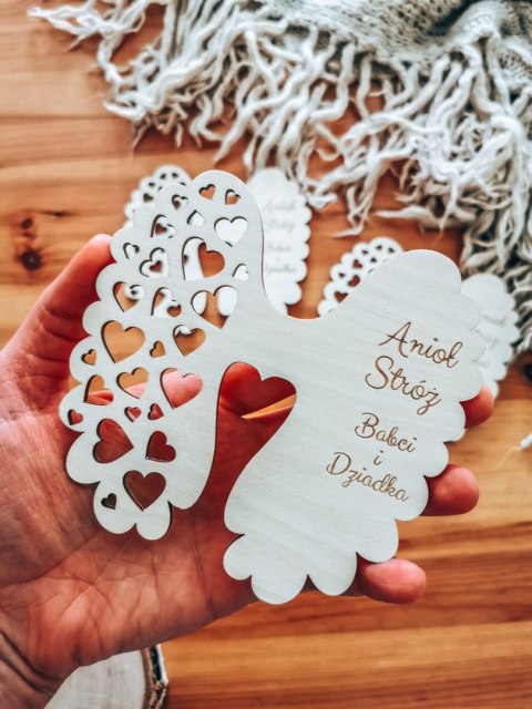 Skrzydła (12cm) (3szt) ANIOŁ STRÓŻ mix dla Babci i Dziadka - kształt M-05 - - - (skrzydełka do aniołka, anioła, aniołek, anioł, 