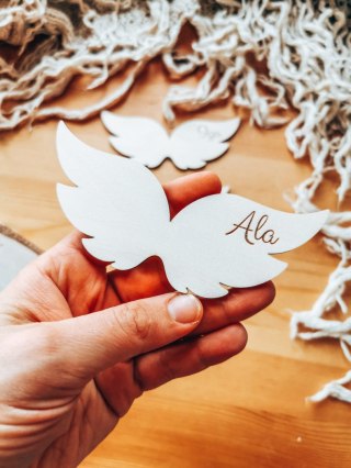 Skrzydła ! 3szt ! - IMIONA (9cm/12cm) - - - (skrzydełka do aniołka, anioła, aniołek, anioł)