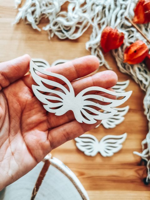 Skrzydła ! 6szt ! (7,5cm/9cm/12cm/18cm) - wzór 15 - - - (skrzydełka anioła, do aniołka, aniołek, anielskie)