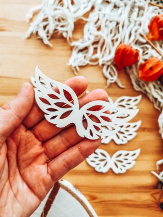 Skrzydła ! 6szt ! (7,5cm/9cm/12cm/18cm) - wzór 16 - - - (skrzydełka anioła, do aniołka, aniołek, anielskie)
