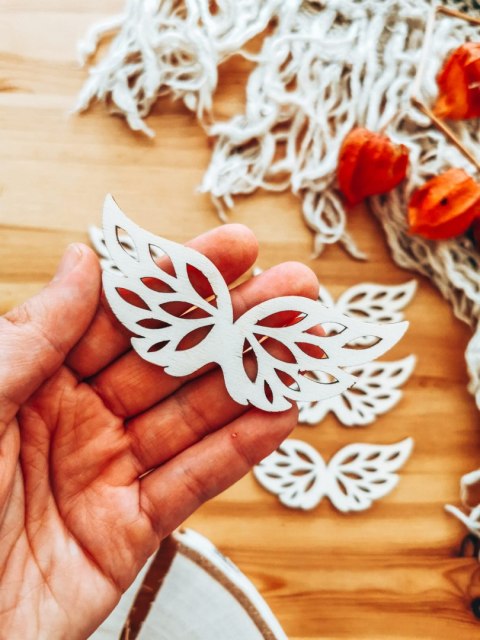 Skrzydła ! 6szt ! (7,5cm/9cm/12cm/18cm) - wzór 16 - - - (skrzydełka anioła, do aniołka, aniołek, anielskie)