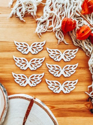 Skrzydła ! 6szt ! (7,5cm/9cm/12cm/18cm) - wzór 16 - - - (skrzydełka anioła, do aniołka, aniołek, anielskie)