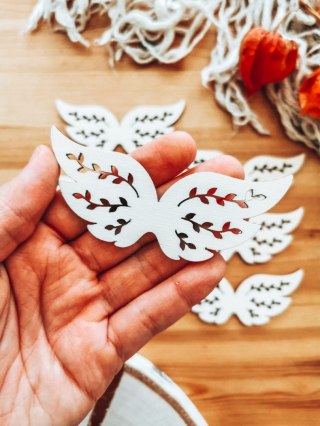 Skrzydła ! 6szt ! (7,5cm/9cm/12cm/18cm) - wzór 17 - - - (skrzydełka anioła, do aniołka, aniołek, anielskie)