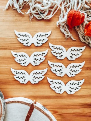 Skrzydła ! 6szt ! (7,5cm/9cm/12cm/18cm) - wzór 17 - - - (skrzydełka anioła, do aniołka, aniołek, anielskie)