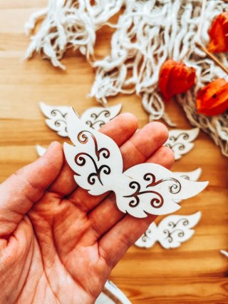 Skrzydła ! 6szt ! (7,5cm/9cm/12cm/18cm) - wzór 18 - - - (skrzydełka anioła, do aniołka, aniołek, anielskie)