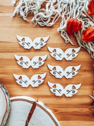 Skrzydła ! 6szt ! (7,5cm/9cm/12cm/18cm) - wzór 19 - - - (skrzydełka anioła, do aniołka, aniołek, anielskie)