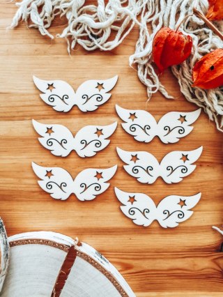 Skrzydła ! 6szt ! (7,5cm/9cm/12cm/18cm) - wzór 20 - - - (skrzydełka anioła, do aniołka, aniołek, anielskie)