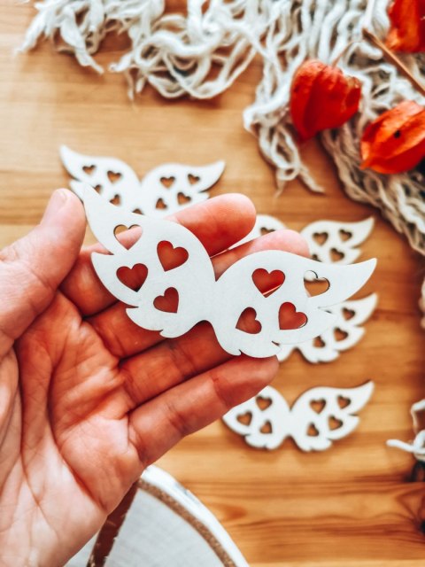 Skrzydła ! 6szt ! (7,5cm/9cm/12cm/18cm) - wzór 21 - - - (skrzydełka anioła, do aniołka, aniołek, anielskie)