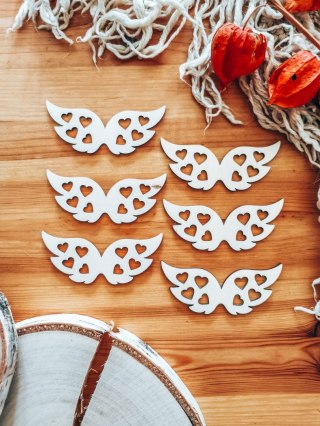 Skrzydła ! 6szt ! (7,5cm/9cm/12cm/18cm) - wzór 21 - - - (skrzydełka anioła, do aniołka, aniołek, anielskie)