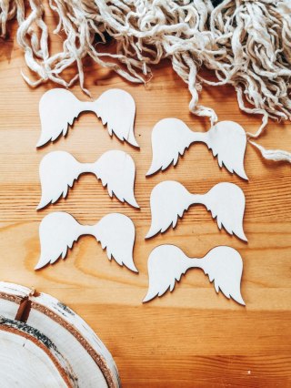 Skrzydła ! 6szt ! (7,5cm/9cm/12cm/18cm) - wzór 23 - - - (skrzydełka anioła, do aniołka, aniołek, anielskie)