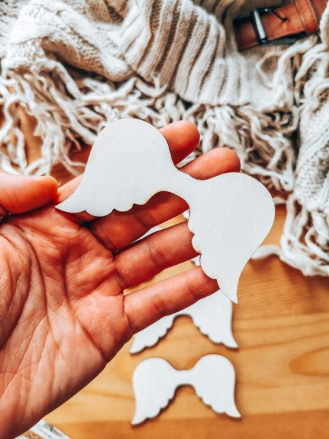 Skrzydła ! 6szt ! (7,5cm/9cm/12cm/18cm) - wzór 25 - - - (skrzydełka anioła, do aniołka, aniołek, anielskie)