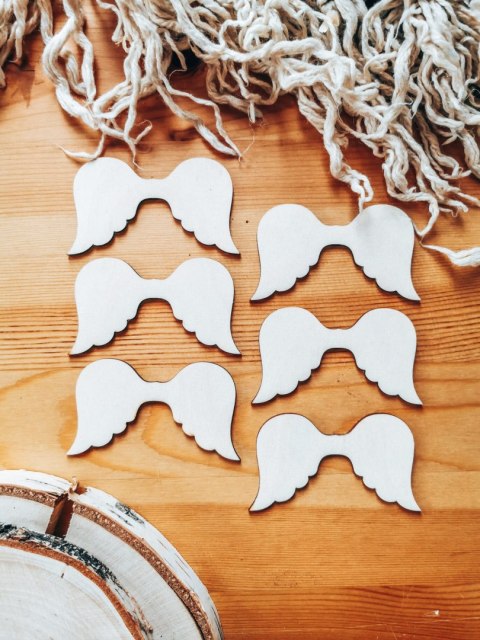 Skrzydła ! 6szt ! (7,5cm/9cm/12cm/18cm) - wzór 25 - - - (skrzydełka anioła, do aniołka, aniołek, anielskie)