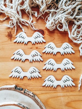 Skrzydła ! 6szt ! (7,5cm/9cm/12cm/18cm) - wzór 27 - - - (skrzydełka anioła, do aniołka, aniołek, anielskie)