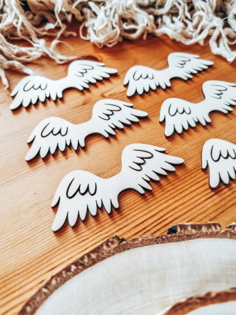 Skrzydła ! 6szt ! (7,5cm/9cm/12cm/18cm) - wzór 27 - - - (skrzydełka anioła, do aniołka, aniołek, anielskie)
