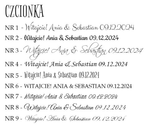 Tablica Powitalna - Botanical (5 wzorów)