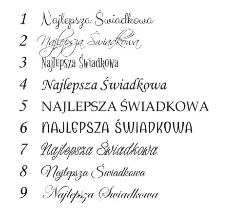 Tablica do wianka (1szt) - Najlepsza Świadkowa (tabliczka do wieńca, koło na wianek, baza na wieniec z kwiatów)