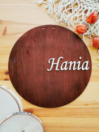 Tablica do wianka (1szt) - z imieniem lub metryczką (tabliczka do wieńca, koło na wianek, baza na wieniec z kwiatów, metryczka i