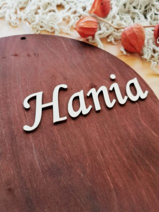 Tablica do wianka (1szt) - z imieniem lub metryczką (tabliczka do wieńca, koło na wianek, baza na wieniec z kwiatów, metryczka i
