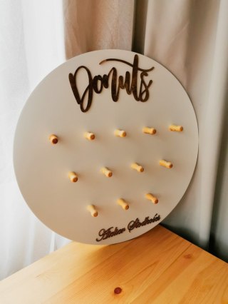 Tablica na Donuty okrągła (Donaty, Pączki, Donuts, Słodki Stół)