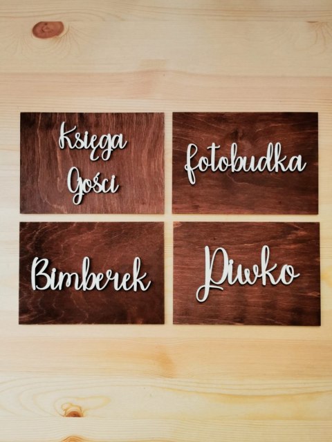 Tabliczka A5 z podpisem stołu (1szt) (Słodki Stół, Wiejski Stół, Księga Gości, Fotobudka, Stół Alkoholowy, Bimber, Piwo, Kącik d