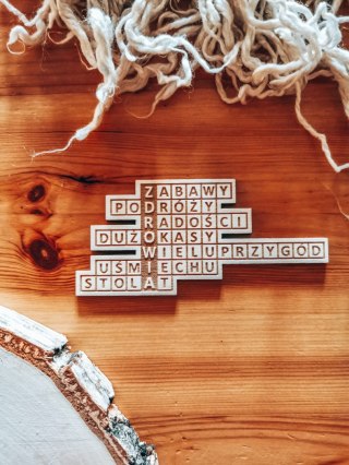 Tabliczka KRZYŻÓWKA 10cm (1szt) - dowolny tekst