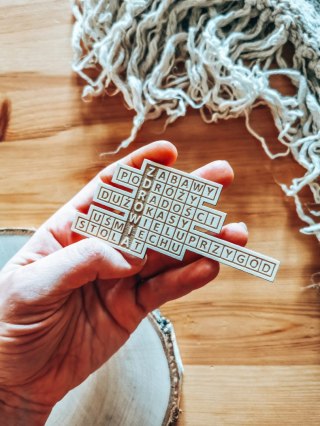 Tabliczka KRZYŻÓWKA 10cm (1szt) - dowolny tekst