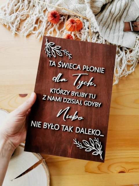 Tabliczka "Ta świeca płonie dla Tych..." (tablica)