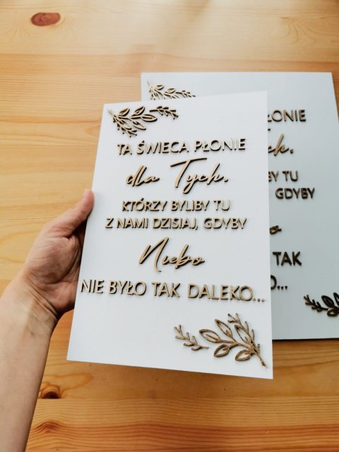 Tabliczka "Ta świeca płonie dla Tych..." (tablica)