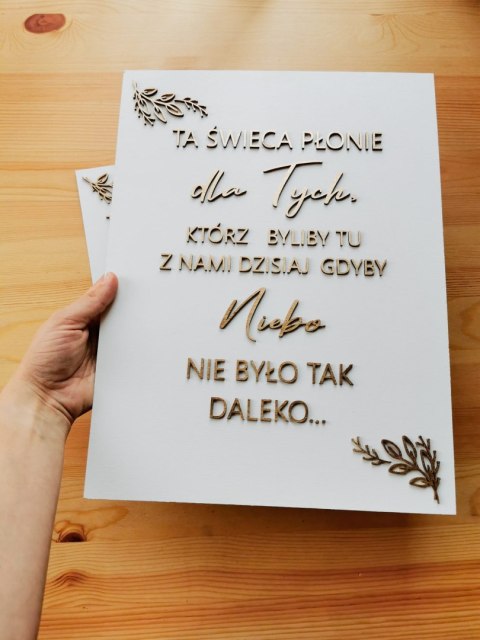 Tabliczka "Ta świeca płonie dla Tych..." (tablica)