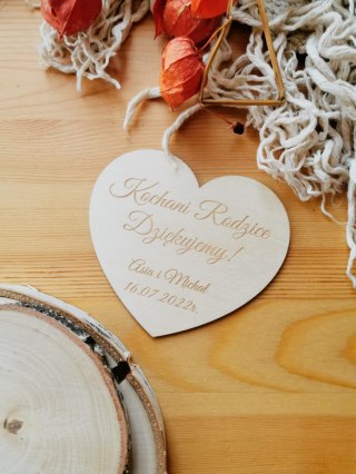 Tabliczka serce - Podziękowanie dla Rodziców