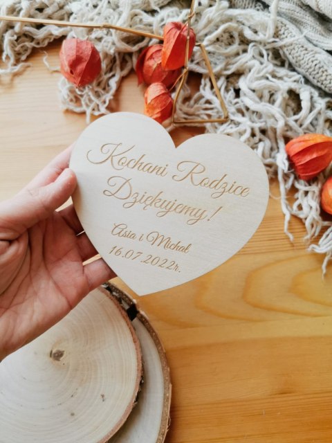 Tabliczka serce - Podziękowanie dla Rodziców