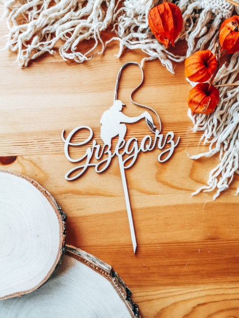 Toper na tort - Wędkarz 01 z imieniem (TI-003)