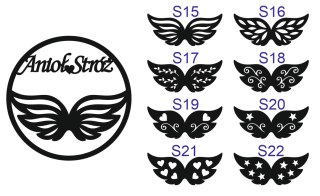 Wesołych Świąt - koło 30cm (2szt) (8 wzorów skrzydeł)