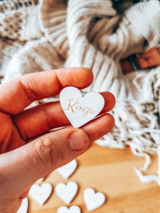 AAA IMIONA - ZESTAW 10szt SERDUSZKO 3/4/5cm - - - (serduszka imiona, serce imię, serca imienne, dowolny tekst)